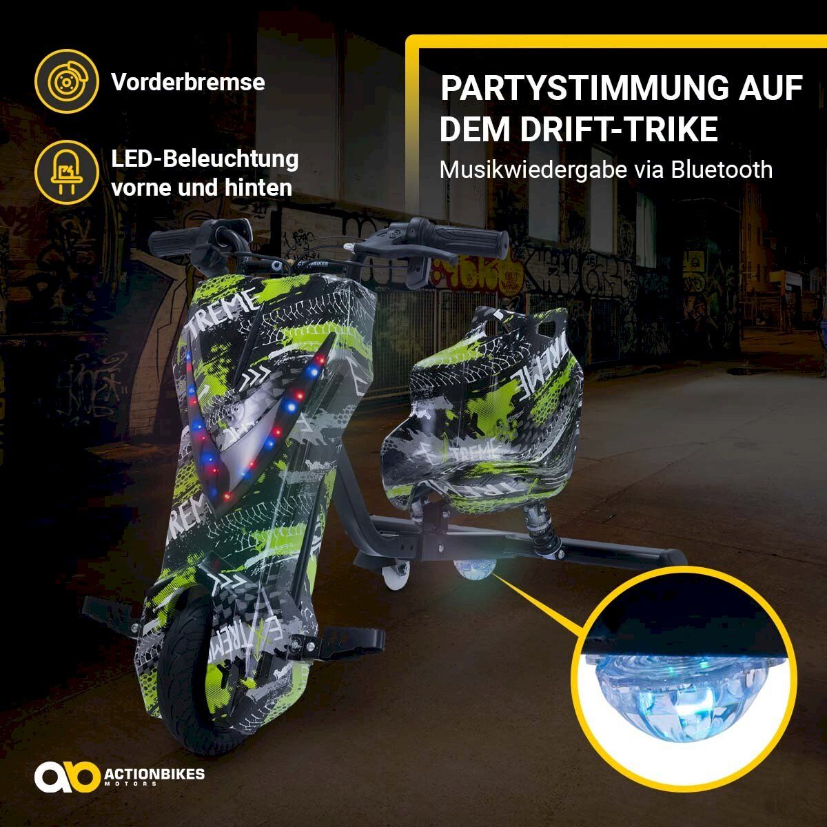 Fahrzeuge für Kinder: Elektro-Drift-Trike Grün Polo – Neu und originalverpackt aus Bottighofen von zaap 3