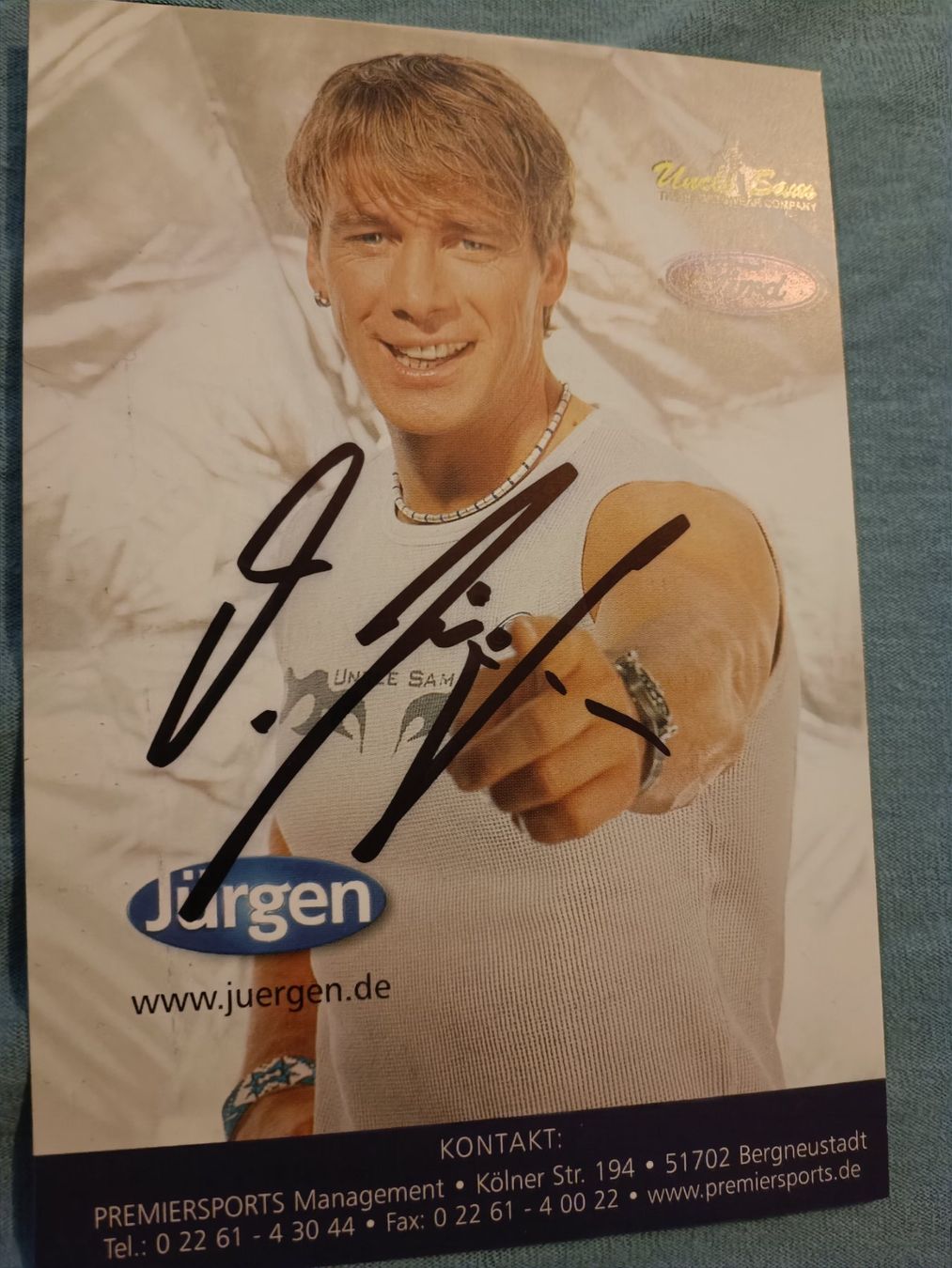 Autografi: Jürgen - Big Brother – Usato da Menziken venduto da Artographs