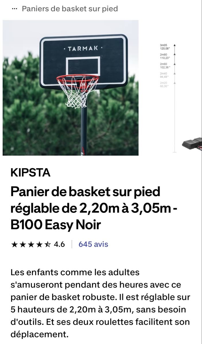 Basketballkörbe: Panier de basket 🏀 sur pied  – Gebraucht aus La Neuveville von VivreLibre 4
