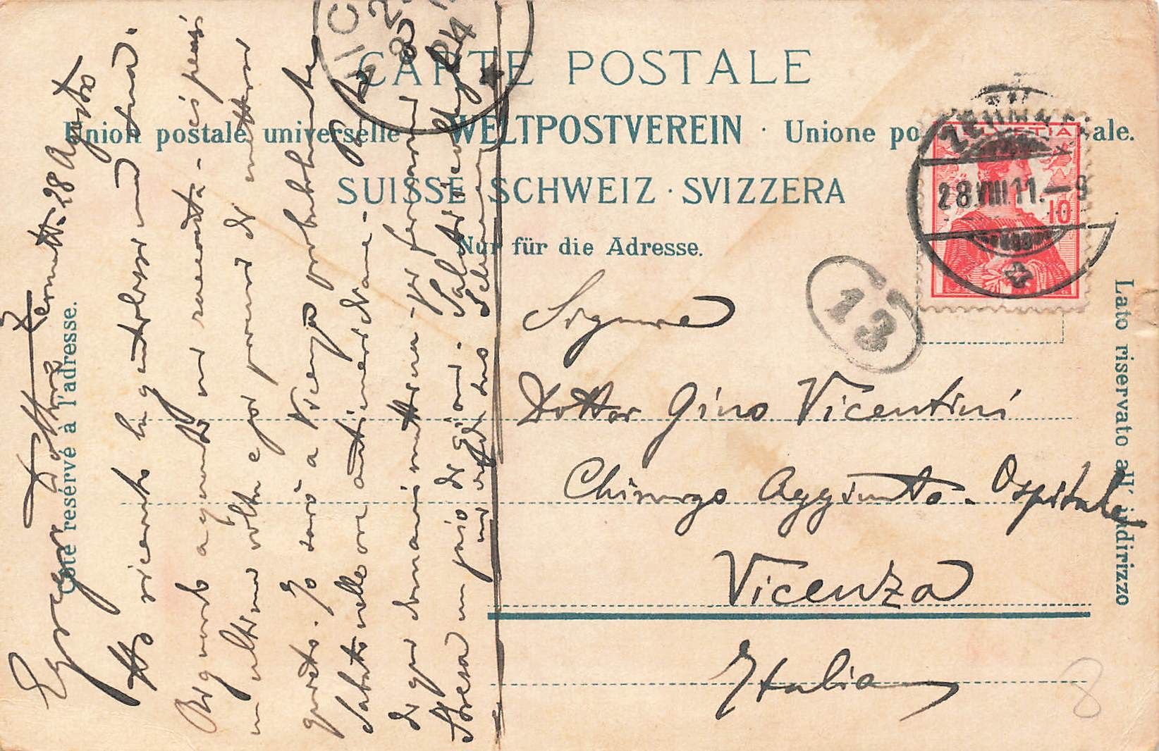 Cartoline postali: Gornergratbahn u. monte rosa – Usato da Biasca venduto da Blenio71 1