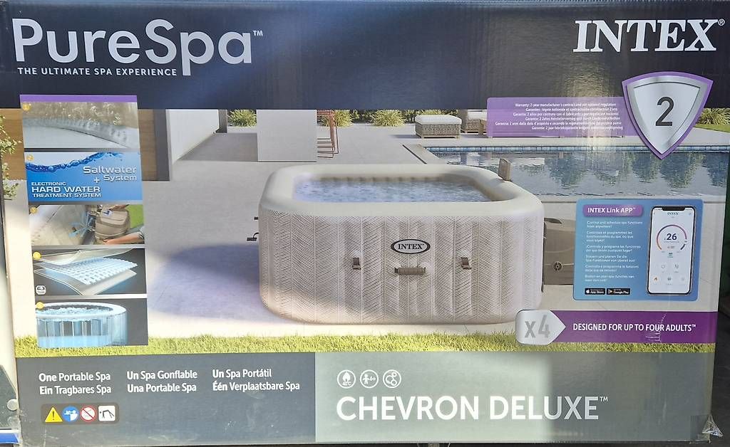 Bains à remous: SPA Intex Chevron Deluxe, NEUF – D'occasion à bernex par fabriceznn