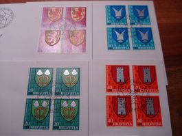 Pro Juventute 1981, FDC Satz + 4erblocks, Gemeindewappen