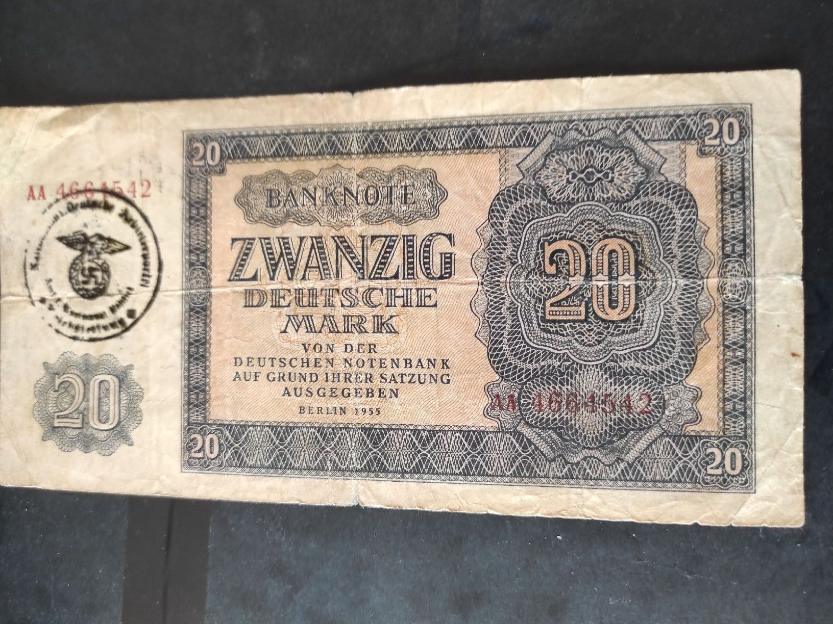 Billets de banque: 20 Deutsche Mark 1953 – D'occasion à Couvet par lulul