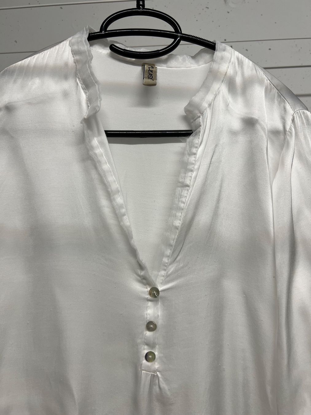 Please Jeans Camicette: Longbluse weiss von Please Gr. S – Usato da Meilen venduto da Masupilamy 1