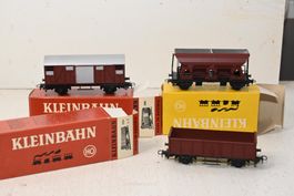 3x Kleinbahn HO/DC Güterwagen mit OVP