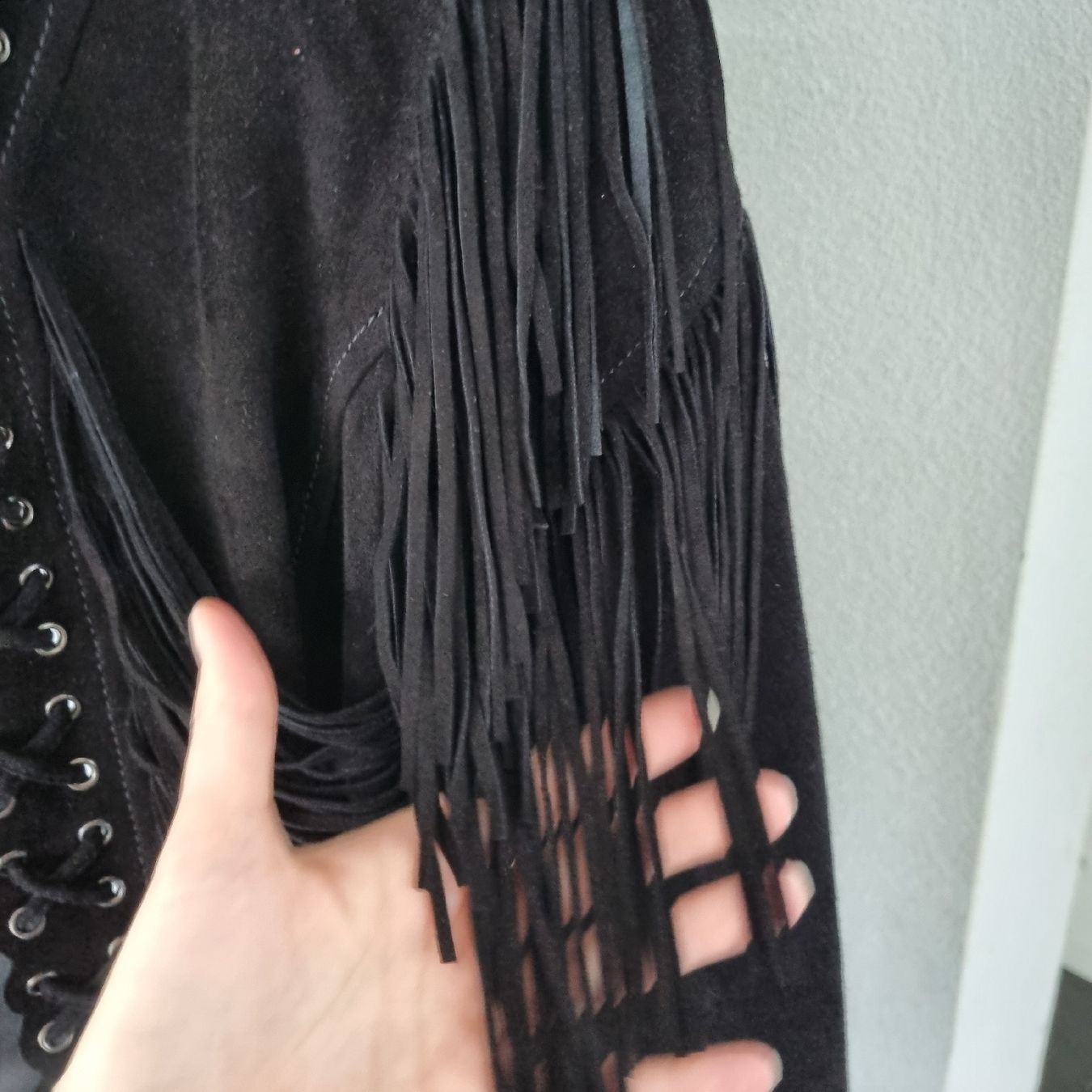 Giacche: Lederjacke Fransen Barbara Bui schwarz 36 neu – Nuovo (secondo la descrizione) da Bad Zurzach venduto da Mfritzli 3