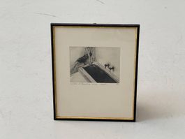 Grafische Bleistiftzeichnung, 1978er Jahre