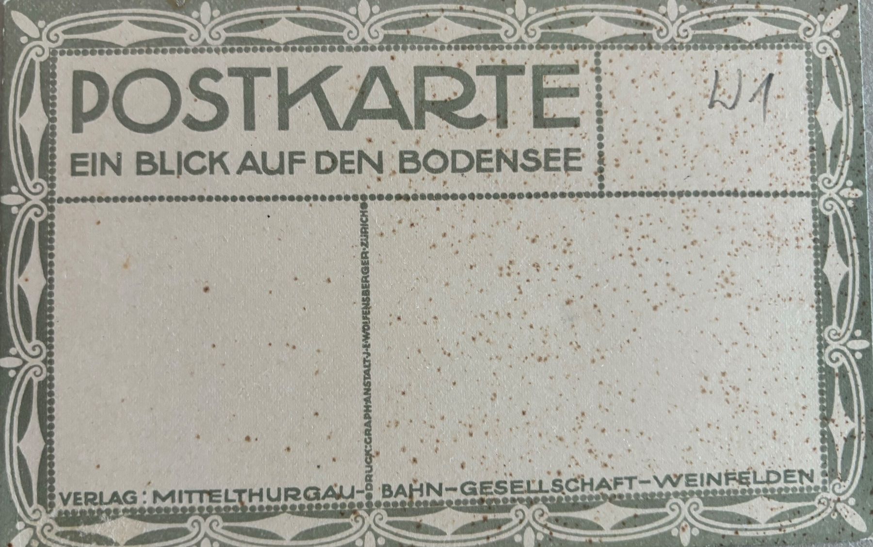 Cartoline postali: E.E. Schlatter, Mittelthurgau - Bahn, Weinfelden, Bodensee – Usato da Frauenfeld venduto da Merk52 1