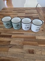 4er Set Tassen Kaffee Becher "Coffee Time" Landhaus 