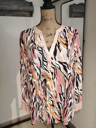 Damen Bluse Pfeffinger gemustert Grösse 42 guter Zustand