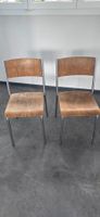 2 Stapelstühle Holz/Metall, Schulstühle, retro, CH-Qualität