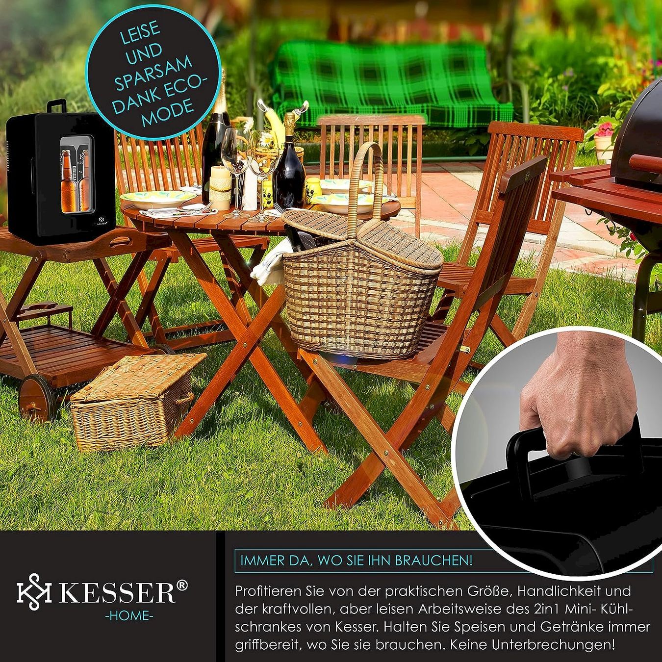 Mobicool Frigoriferi & Refrigeratori: KESSER Mini Kühlschrank 15L Schwarz – Nuovo e nell'imballaggio originale da Bottighofen venduto da zaap 3