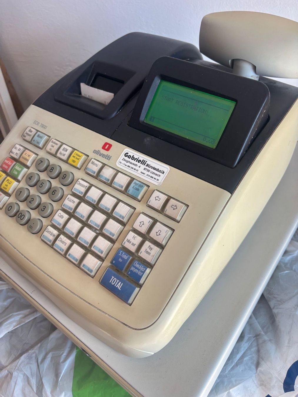 Olivetti Caisses enregistreuses: Registrierkasse Olivetti ECR 8200S – D'occasion à Saland par IT-Service-Gubler 2