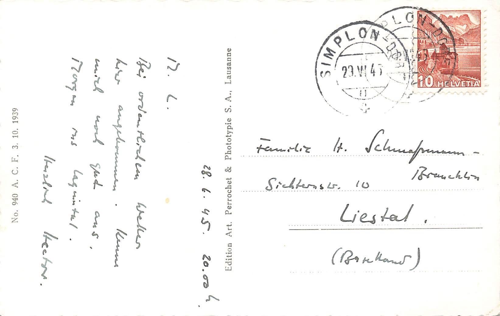 Cartoline postali: Simplon village – Usato da Biasca venduto da Blenio71 1