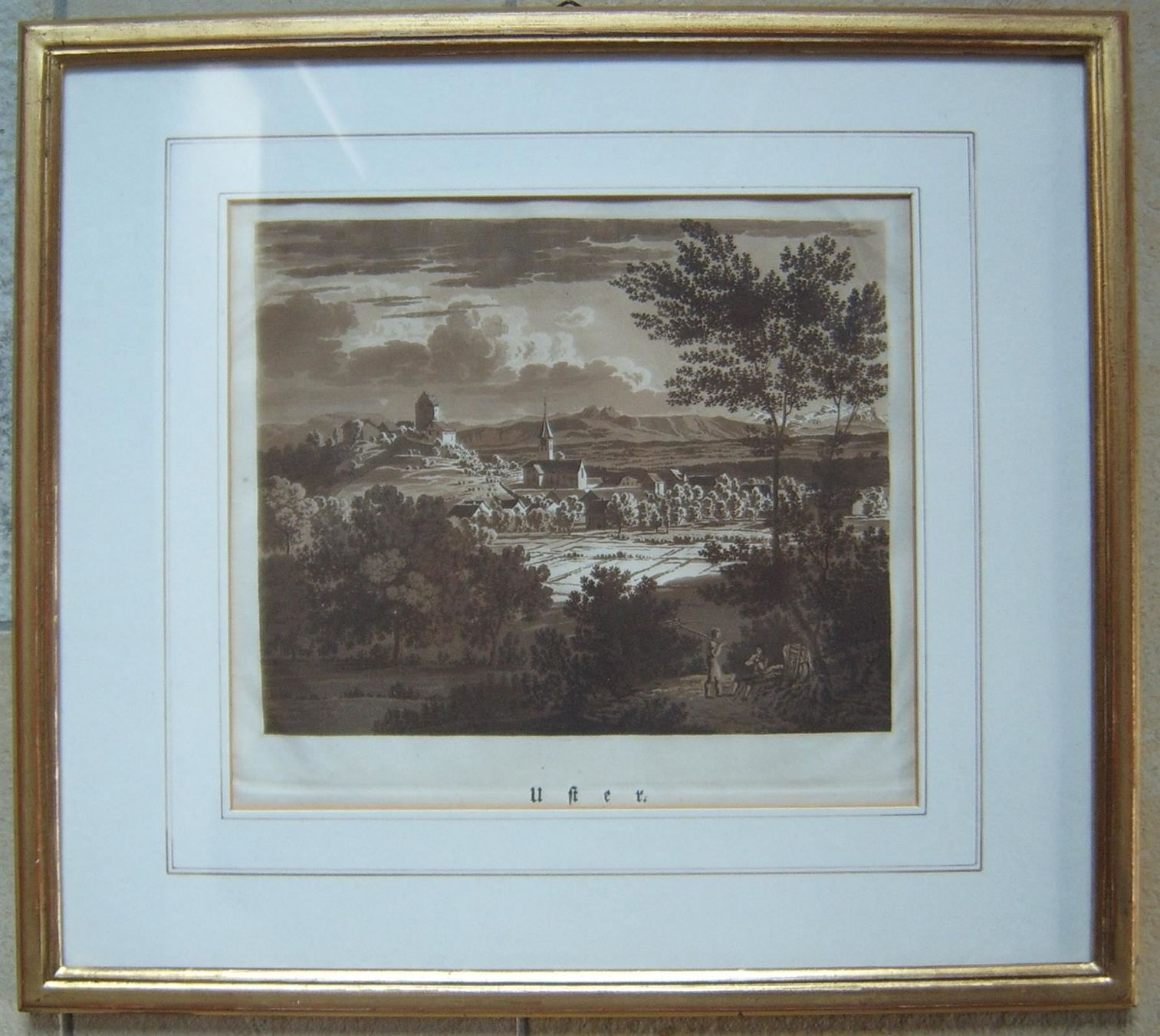 Stiche: Uster Aquatinta von Hegi 1824 – Gebraucht aus Rafz von Helvet32