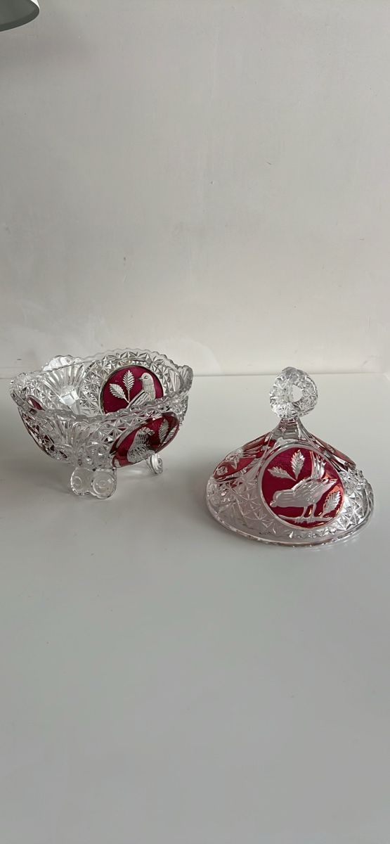 Zuckerdosen: Ruby crystal Bonbonnière / Hofbauer Byrdes – Gebraucht aus Oberägeri von Theonose74 4