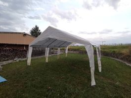 Festzelt weiss mit Alugestell 6x5m