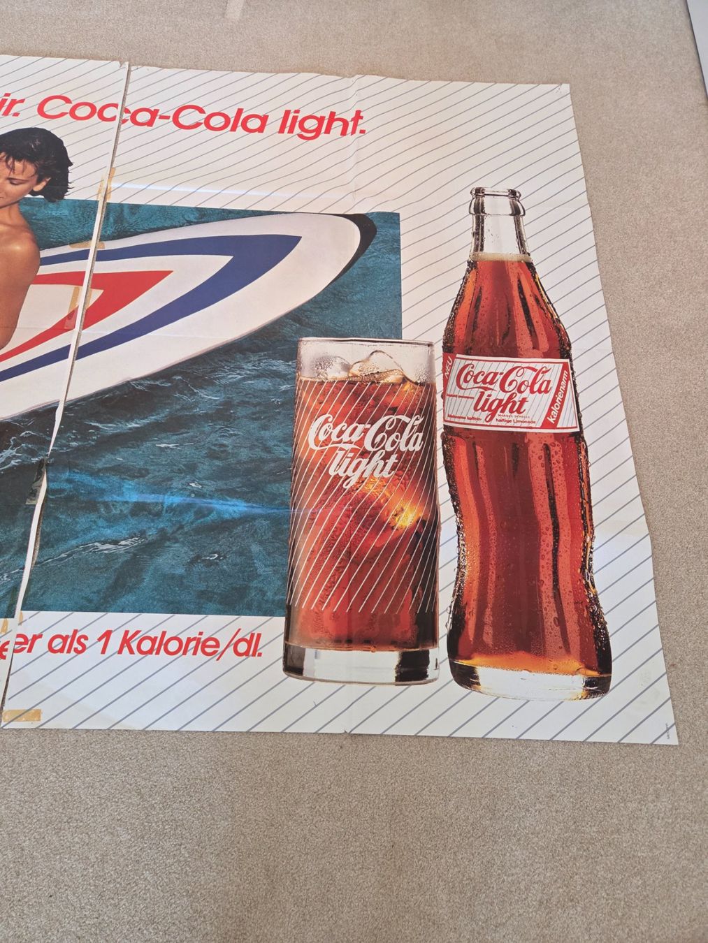 Foto & Immagini: Werbeplakat Coca Cola light - 1980er – Usato da Hünenberg venduto da pma_dm5g 3