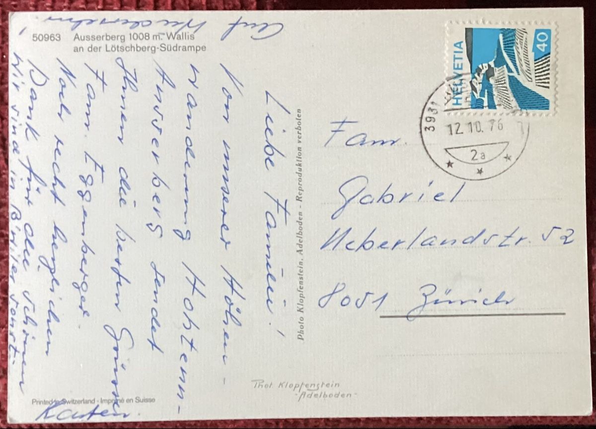 Cartoline postali: Wallis, Ausserberg 0 – Usato da Reinach BL venduto da Linda013 1