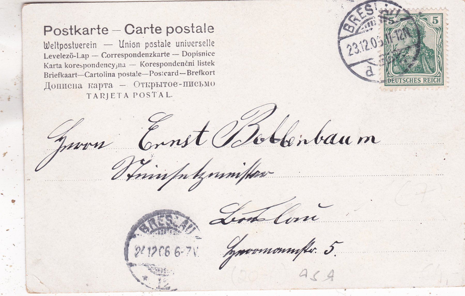 Cartoline postali: Deutschland Kitsch Kinder Weihnachten 1906 – Usato da Herisau venduto da Lisegrat2008 1