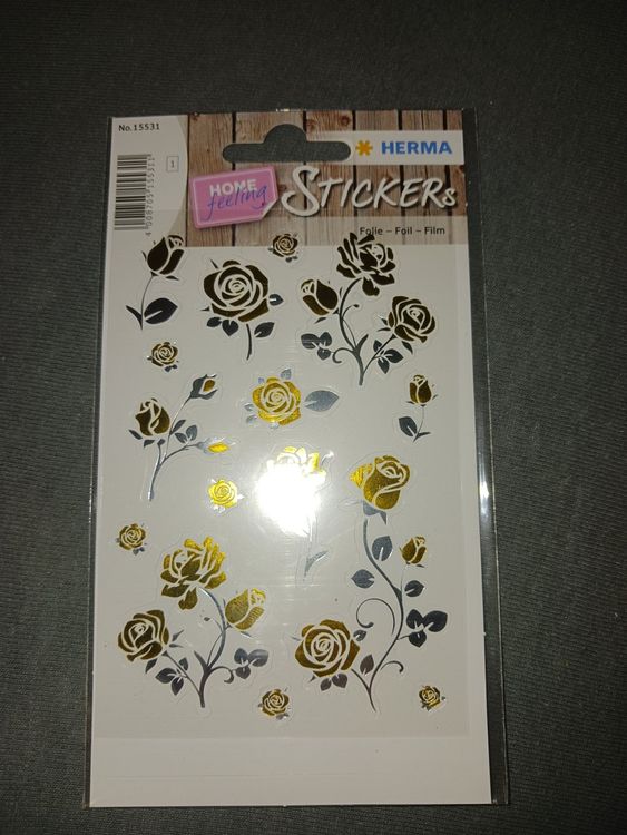 NISENTIA Blumen Sticker 1000 Stück - 2 Rollen Blumenaufkleber Für DIY & Scrapbooking