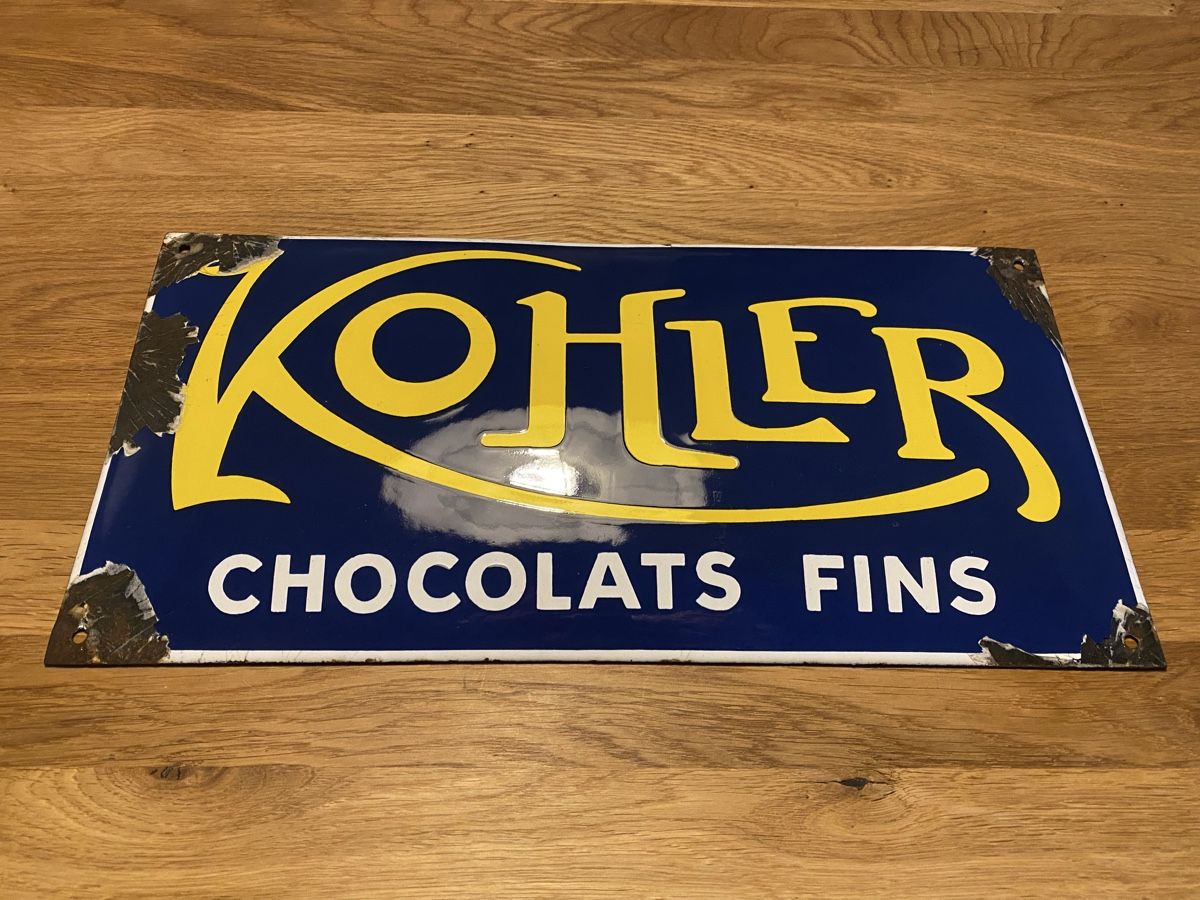 Schilder: Emailschild Kohler Chocolats seltenes kleinformat – Gebraucht aus Lausen von 19Cuda67 2