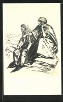 Künstler-AK Albert Welti: Die Alten