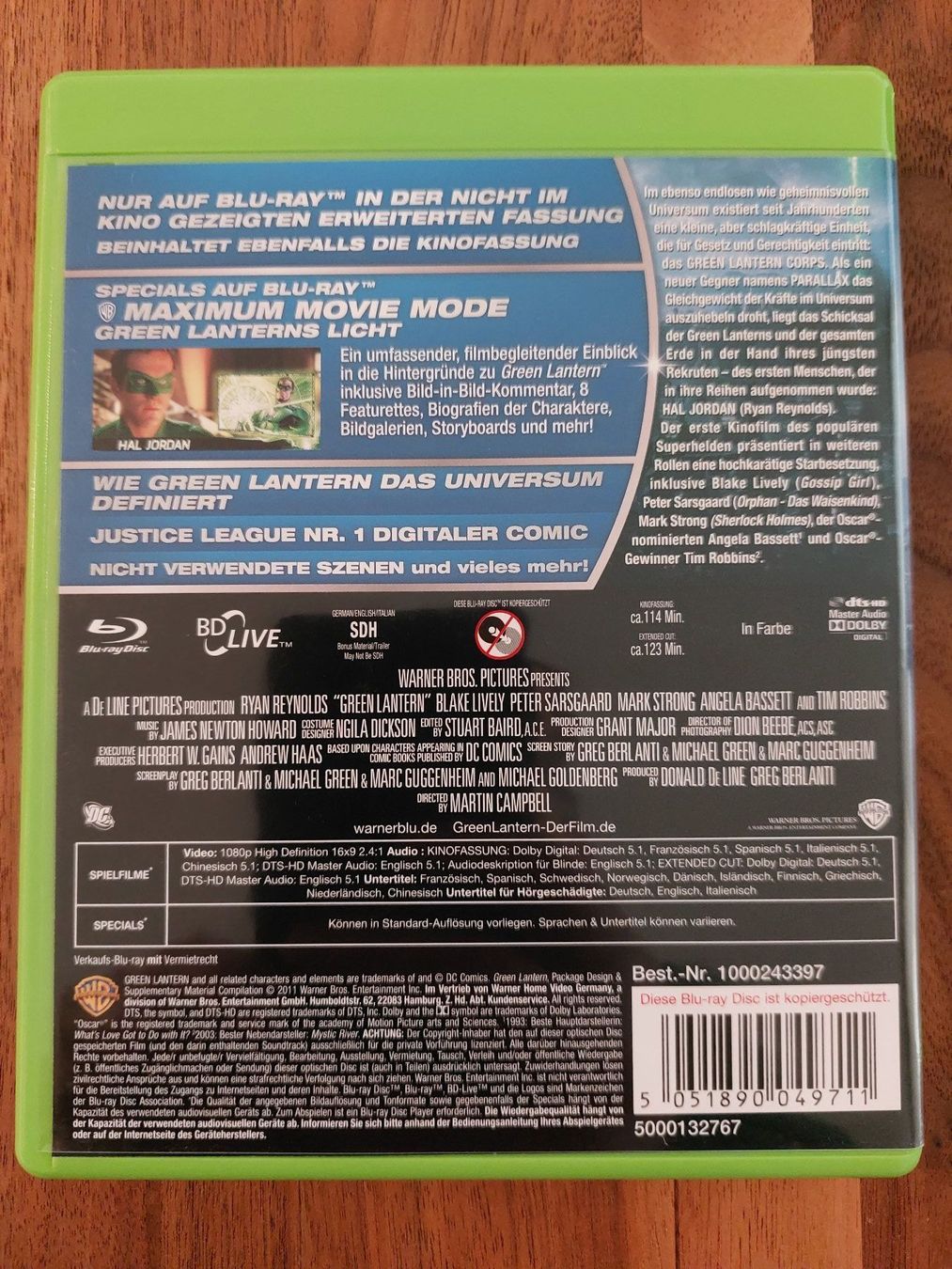Tutti i DVDs: Blu Ray - Green Lantern mit Ryan Reynolds – Usato da Rheinfelden venduto da FilmAuktion 1