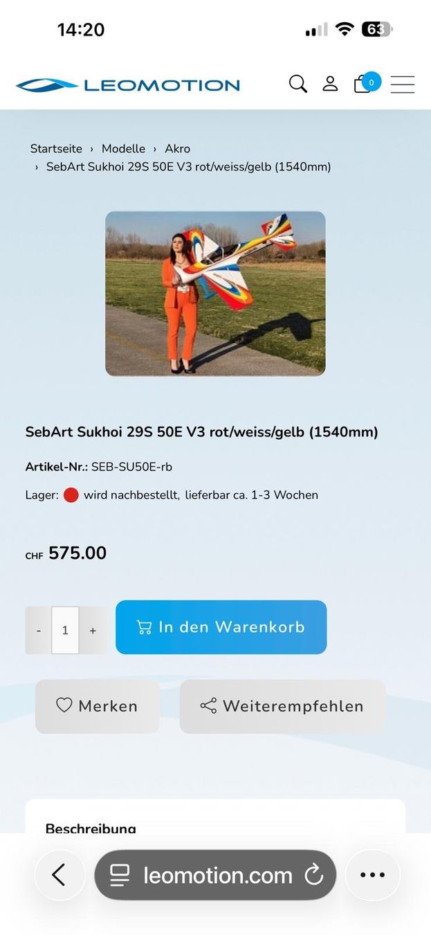 Modellismo RC: Sebart Sukhoï 29s 50E V3 – Usato da Montricher venduto da hou_r2ws 4
