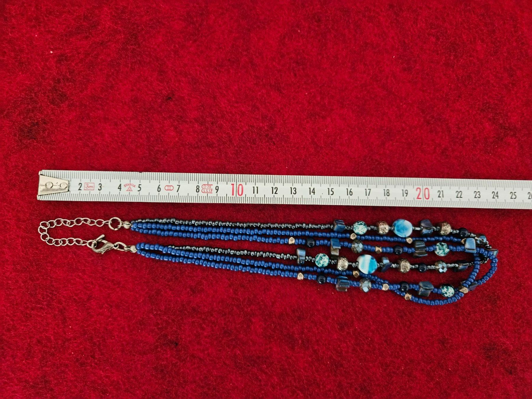 Catenine: Halskette Mehrreihig Blau mit Perlen – Usato da Menziken venduto da sura76 5