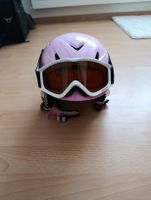 Uvex Kinder Skihelm mit Brille rosa Grösse 46-50 cm