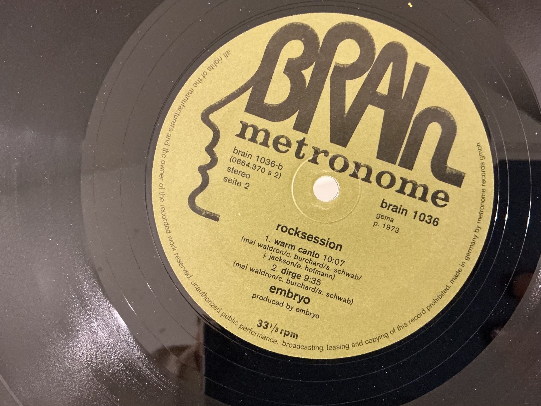 Dischi in vinile: Embryo LP - Rocksession (VG+) – Usato da Winterthur venduto da Tumko-Vinyl 2