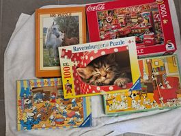 Puzzle Set 5er Konvolut Ravensburger Schmidt gebraucht