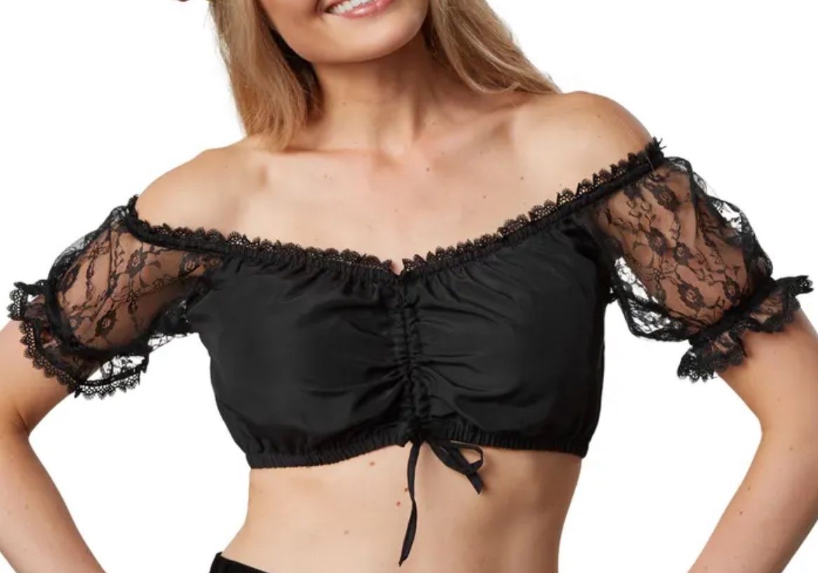Costumi: neue Dirndlbluse schwarz Grösse M, Oktoberfest – Nuovo e nell'imballaggio originale da Necker venduto da liq24