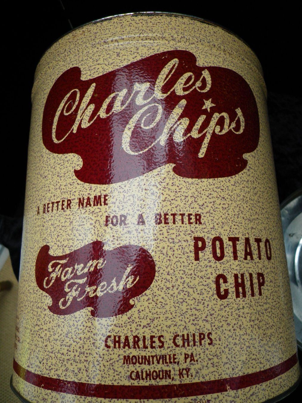 Barattoli: Blechdose Charles Chips USA Georgia – Usato da Reinach BL venduto da Annodomini 7