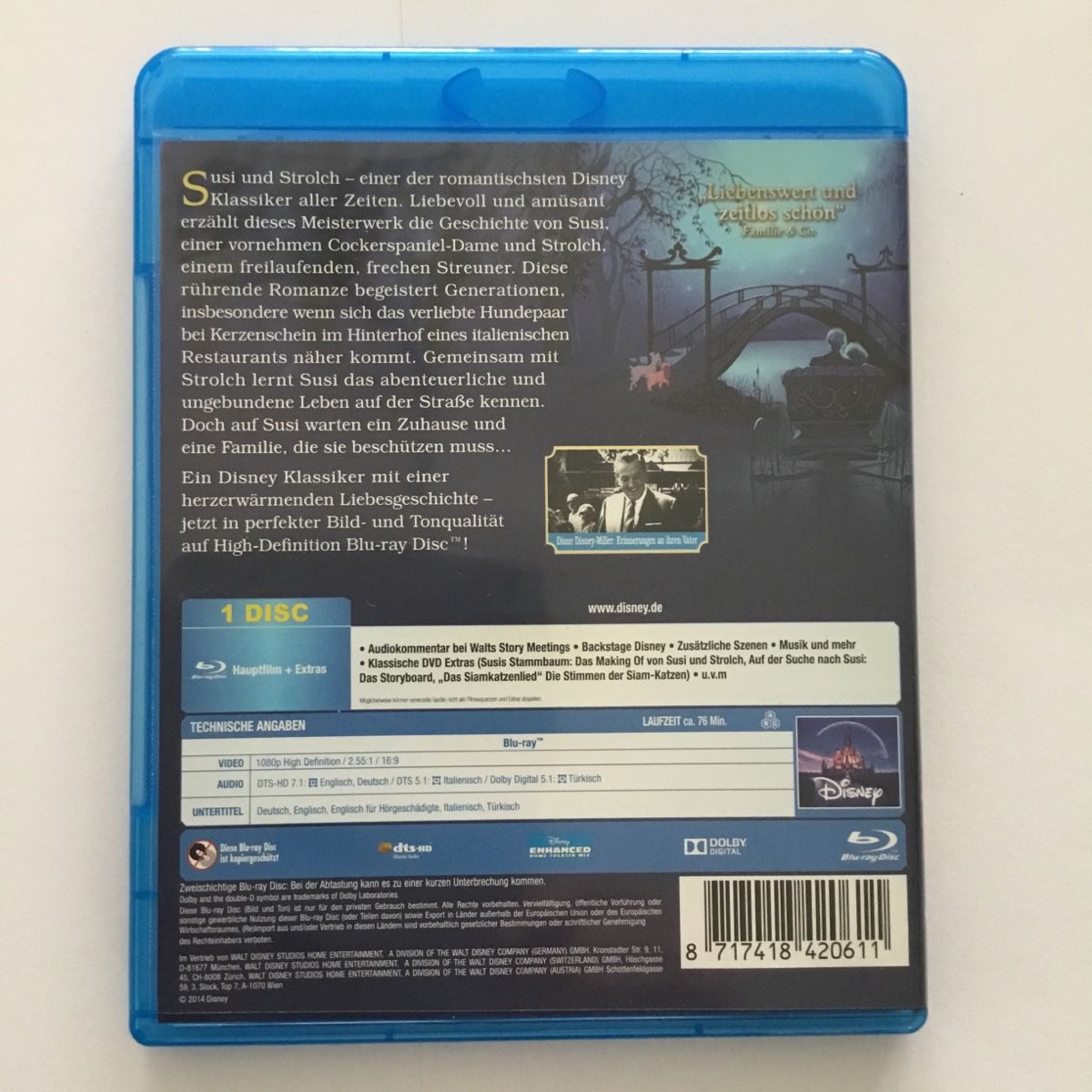 Tutti i DVDs: Susi und Strolch - Blu Ray Neu Wertig – Nuovo (secondo la descrizione) da Blauen venduto da berlingo65 1
