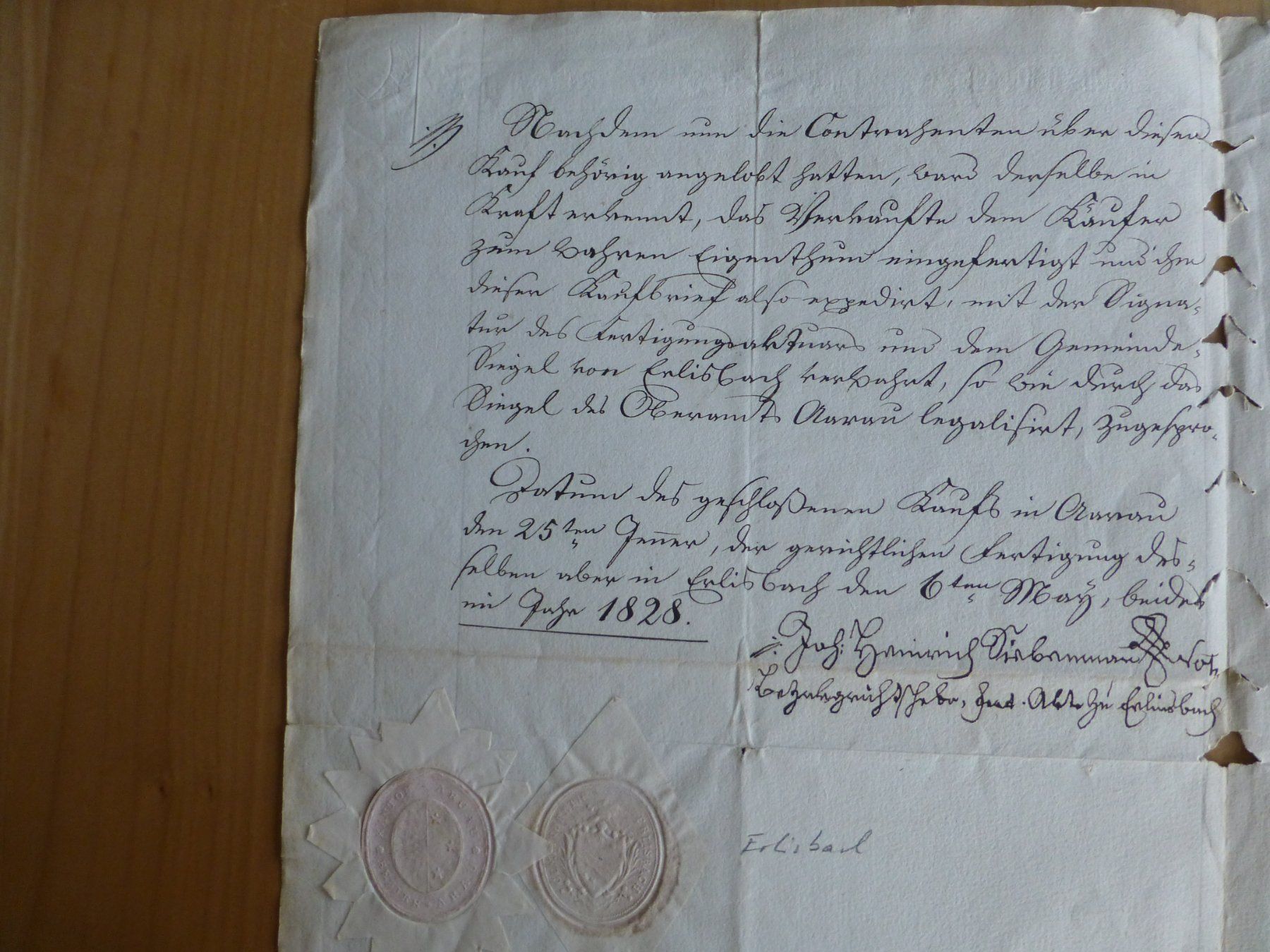 Documenti: Erlinsbach, 1828 – Usato da Bettlach venduto da 1saurer 4