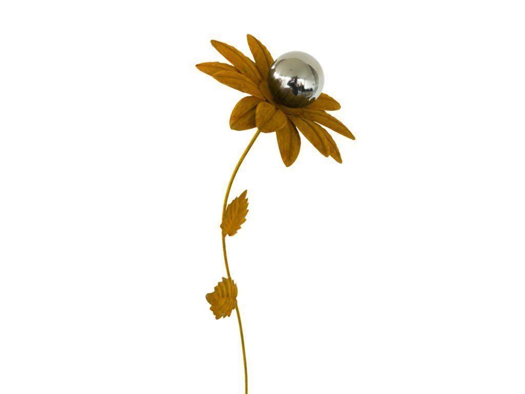 Tutte le decorazioni: Blumenstecker 80cm Rost mit Edelstahlkugel – Nuovo e nell'imballaggio originale da Matzendorf venduto da Gartendeko-Shop 1