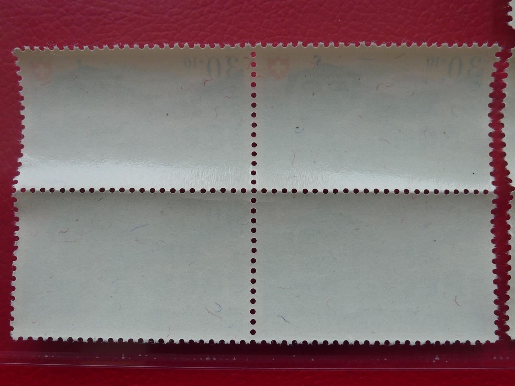 Tutti i francobolli: 1948, B38-B41 ** postfrische Viererblöcke, Kat: 48.- – Usato da Sursee venduto da Luzernerraute 5