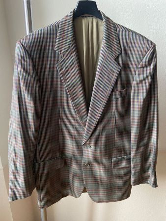 Hamilton - Veston homme style vintage à carreaux, laine/soie