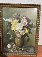 Tableau ancien, nature morte aux roses