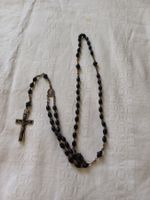 Vintage Rosenkranz Gebetskette ovale Perlen Italy 48 cm