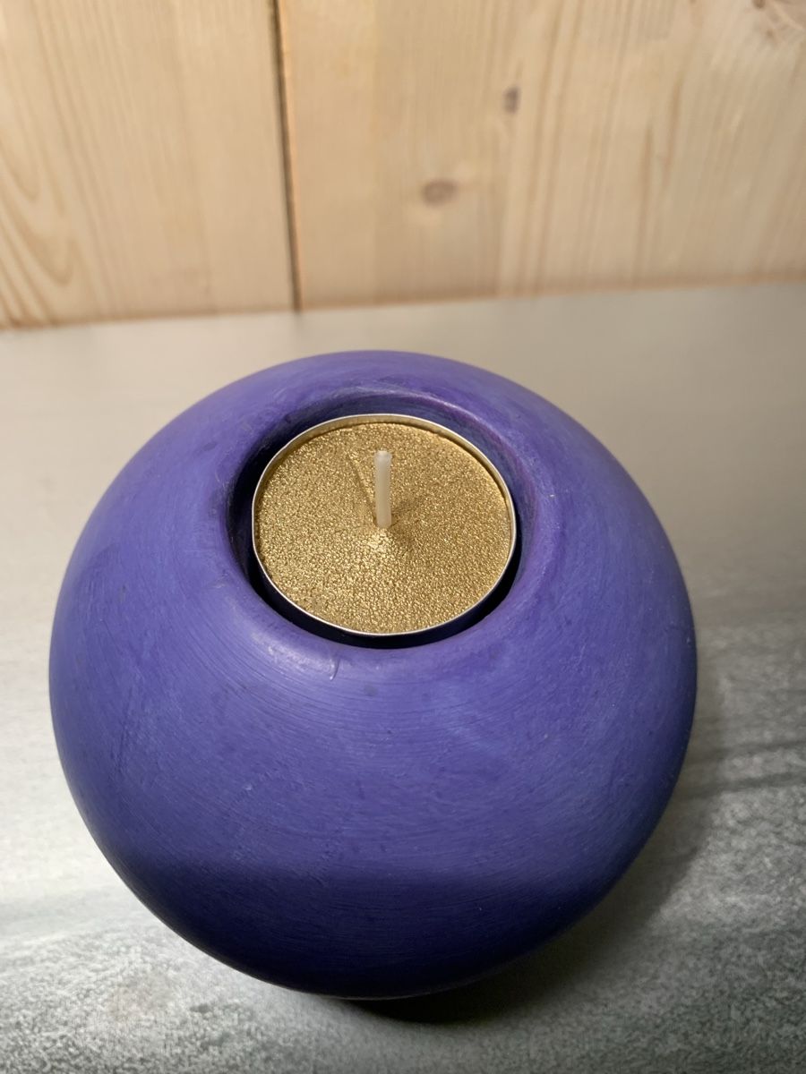 Kerzenständer: Kerzenhalter Kugelform violett – Neu (gemäss Beschreibung) aus Erlenbach ZH von Ritschly 2