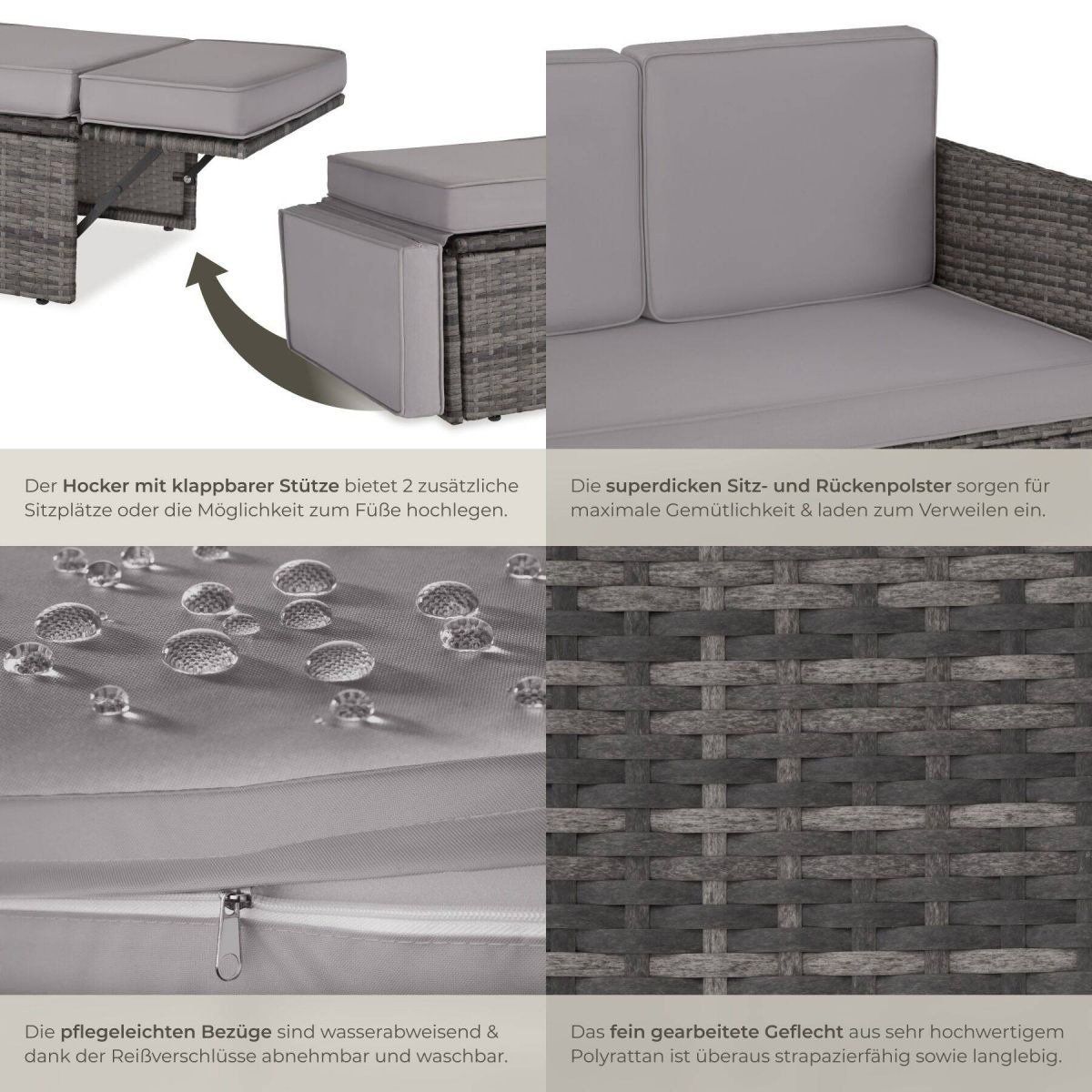 Sofas: Rattan Lounge Sofa 2-Sitzer mit Hocker BELTORA – Neuf avec emballage d'origine à Lachen SZ par sw3zzy 3