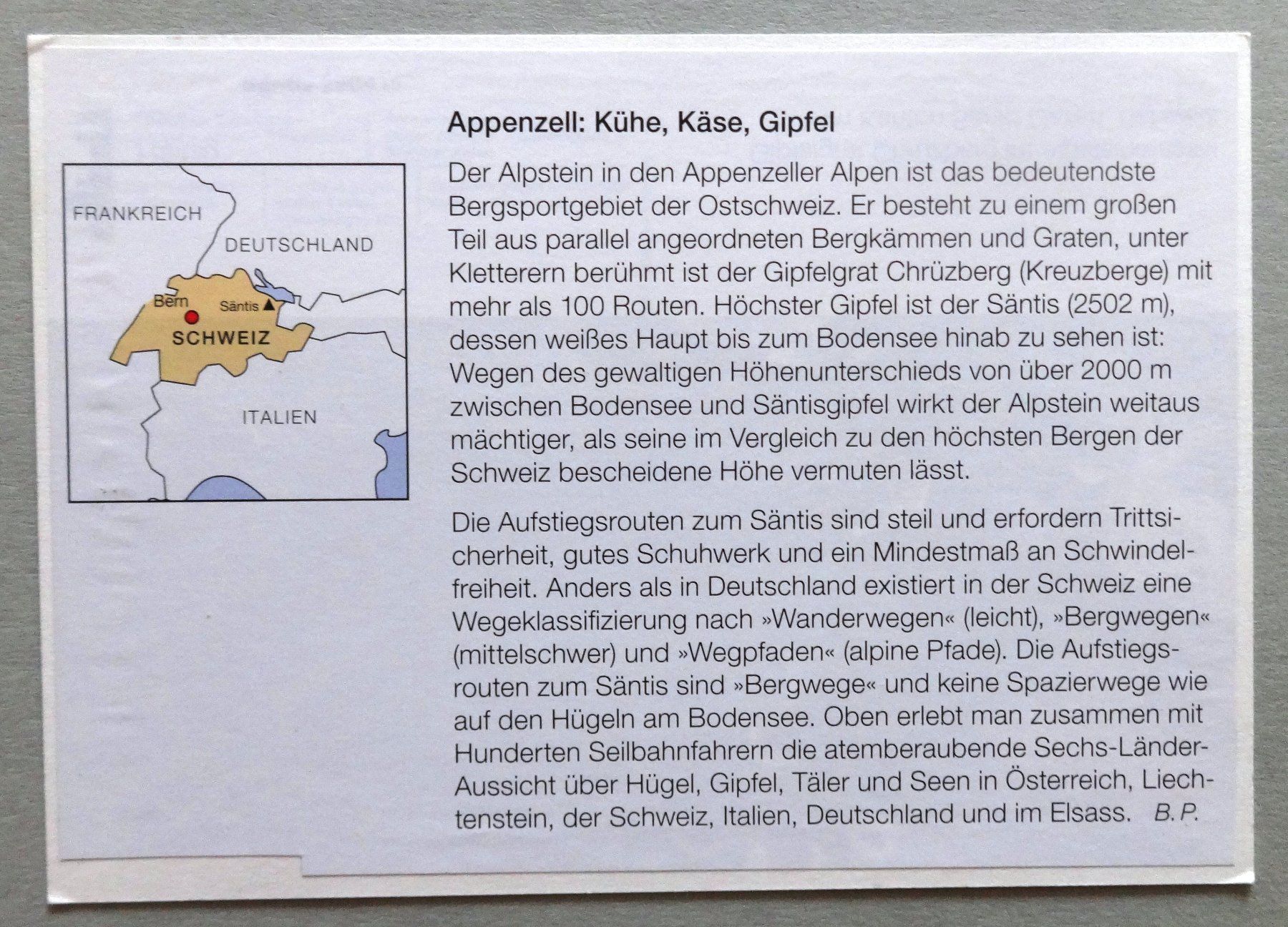Cartoline postali: Säntis 2504 m – Usato da Fétigny venduto da Billy2miny 1