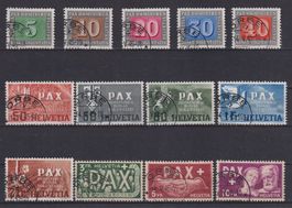 Schweiz: PAX-Serie 1945 - Kat. 800.-- Befund