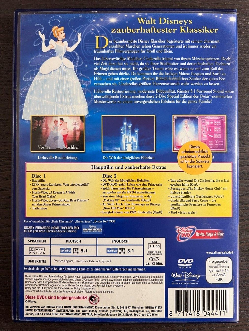 Tutti i DVDs: Cinderella – Usato da Zürich venduto da FilmFreunde 1