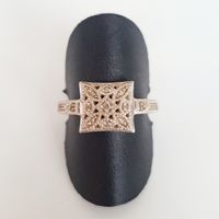 Vintage Silberring 925 mit speziellem Muster, Grösse 17.5💍