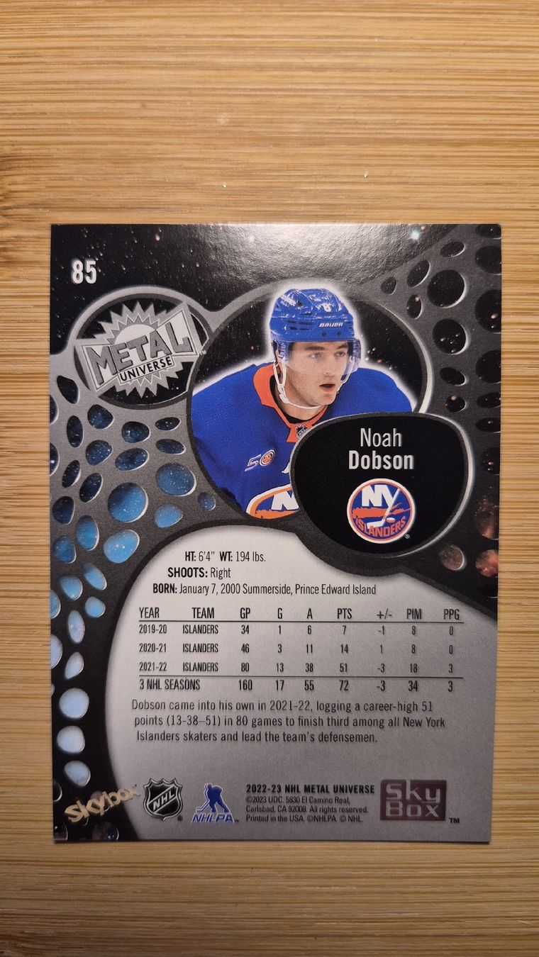 NHL Carte collezionabili: NHL N.Y. Islanders Noah Dobson – Usato da Bellach venduto da paedu-1980 1