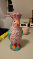 Keramik Kanne Vase Kakadu Vogel Einzelstück NEU unbenutzt